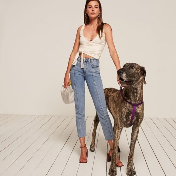 Reformation Seamed Jeans In Celtic Wash - Picture 2 of 9